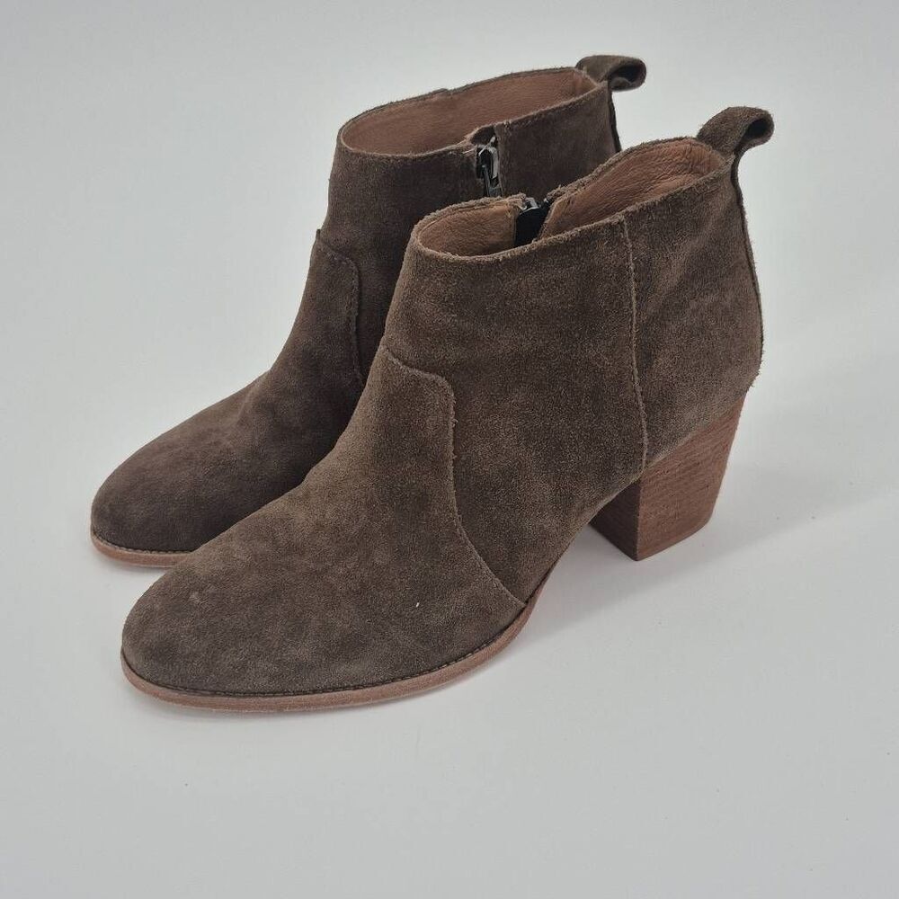 Madewell Ankle Boots Brenner Brown Suede Shoes Size 10